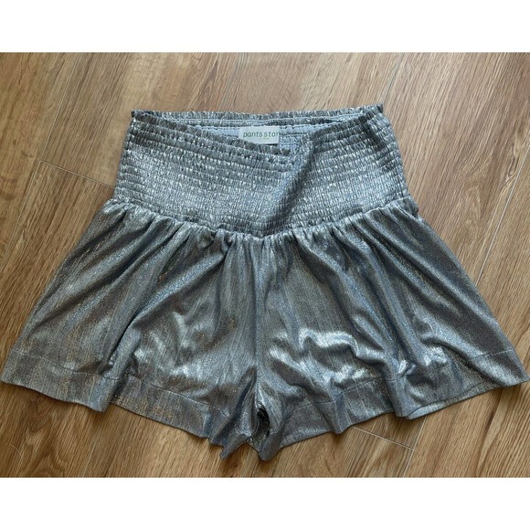 Women’s Pants Store Sparkle Swing Shorts Size S Silver Club wear RUSH festival - Picture 2 of 6